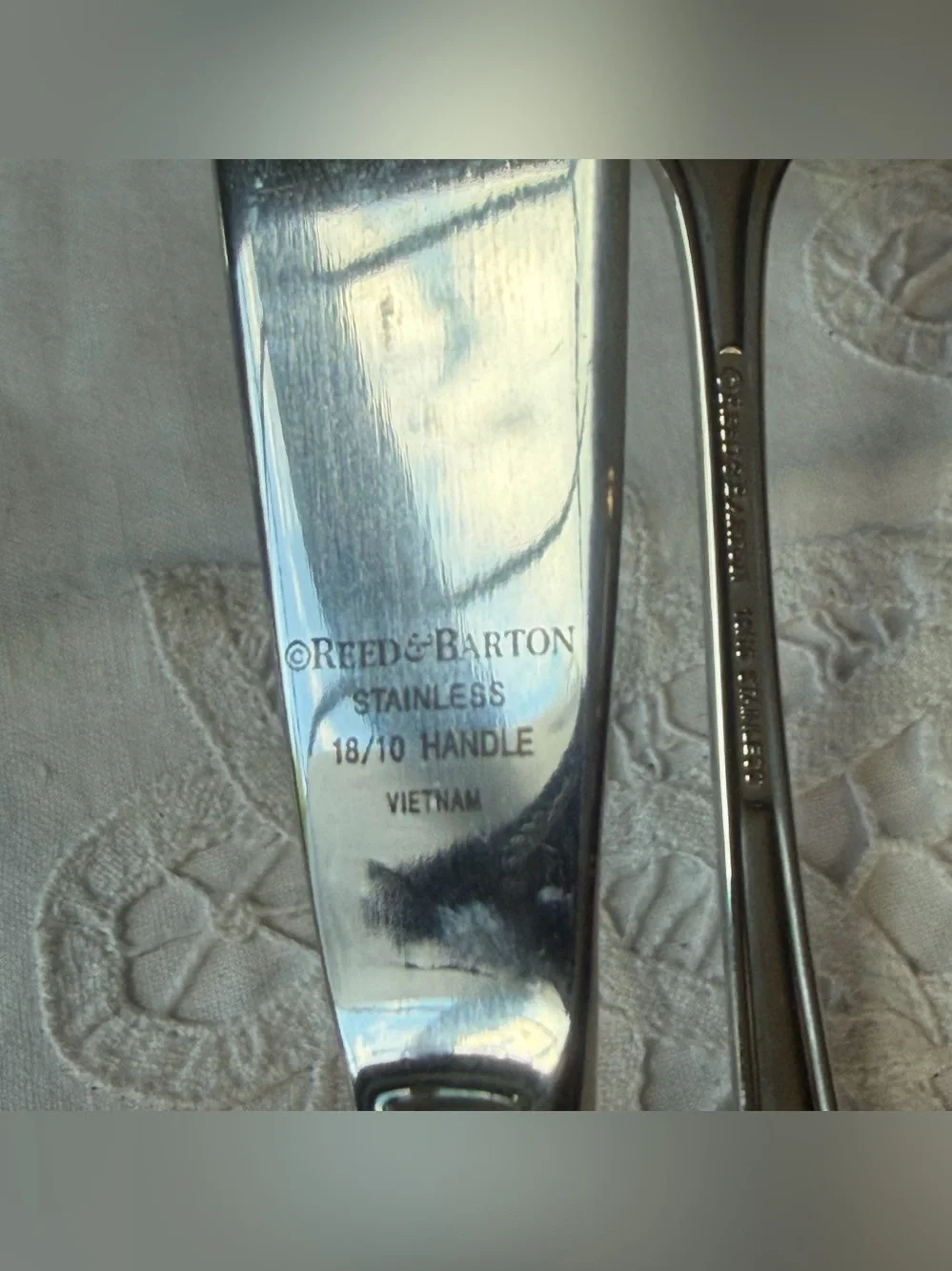 Reed & Barton French Country stainless silver serving set butter knife ladle